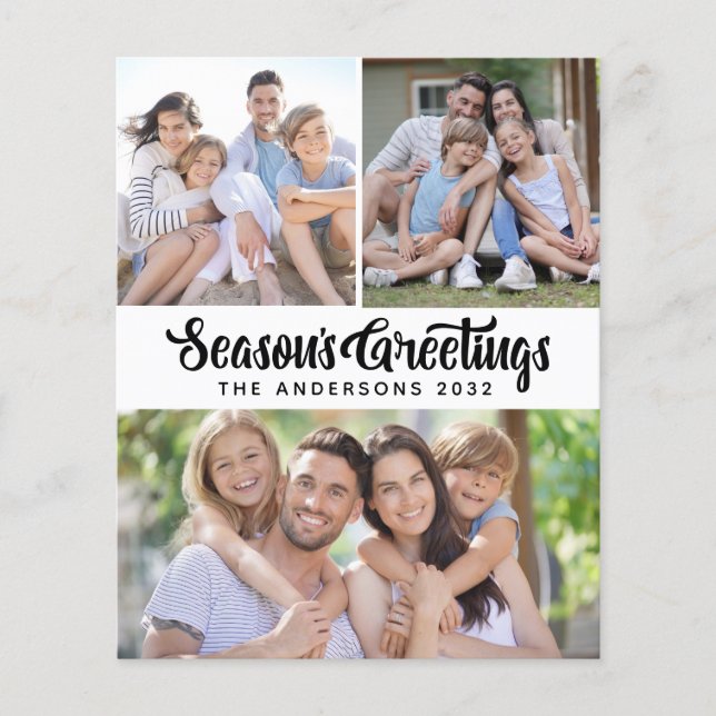Budget Season's Greetings Photo Holiday Card (Front)
