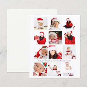 BUDGET Seasons Greetings Twelve Photo Personalised