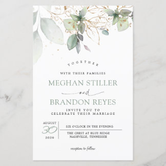 Budget - Serene Eucalyptus Greenery Leaves Wedding