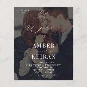 Budget Shades- Dark w Bronze Photo Wedding Flyer