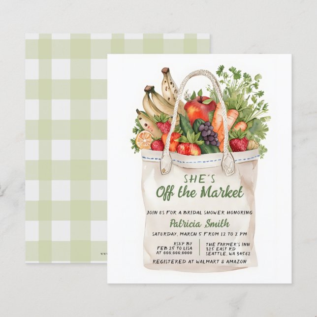 Budget She is off the Market Bridal Shower (Front/Back)