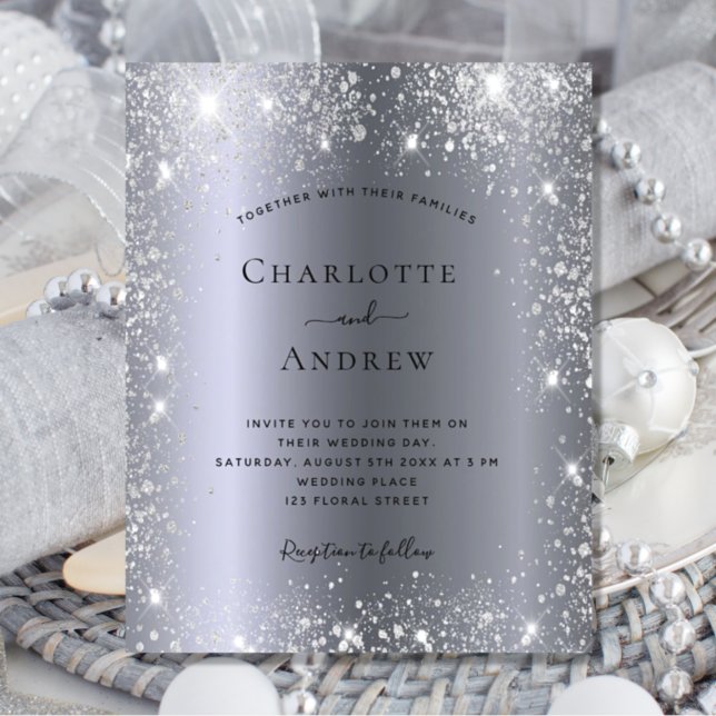 Budget silver glitter metal elegant wedding (Creator Uploaded)