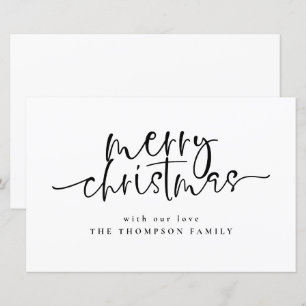 Budget Simple Any Colour Merry Christmas Card