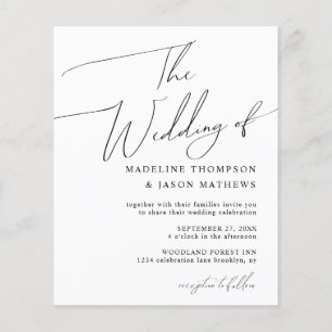 BUDGET Simple Black and White Script The Wedding