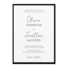 BUDGET Simple Black Tie White Script Wedding