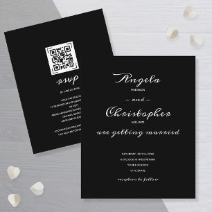 Budget Simple Black White Wedding All In One