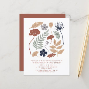 Budget Simple Blue Redwood Flowers Modern Wedding