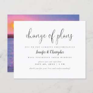 Budget Simple Change Of Plans Wedding Postponement