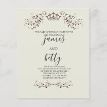 Budget Simple Crown Minimalist Wedding Flyer
