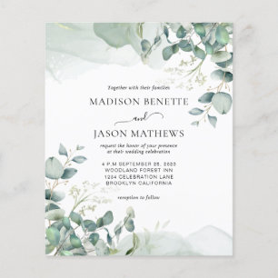 BUDGET Simple Elegant Eucalyptus Greenery Wedding