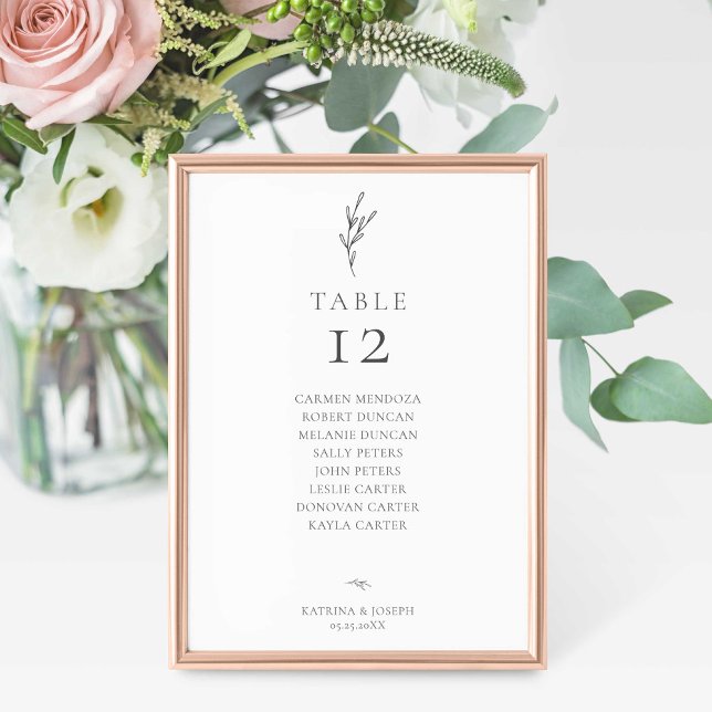 Budget Simple Elegant Minimal Wedding Seating  (Creator Uploaded)