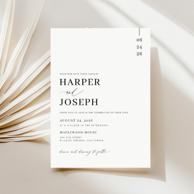 Budget Simple Elegant Wedding Invitation (Creator Uploaded)