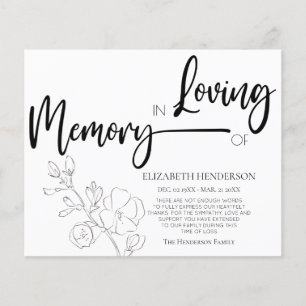 Budget Simple in loving memory Sympathy Flyer
