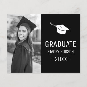 Budget Simple Minimalist Grad Announcement
