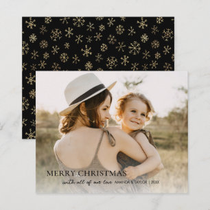 Budget Simple Minimalist Photo Christmas Card