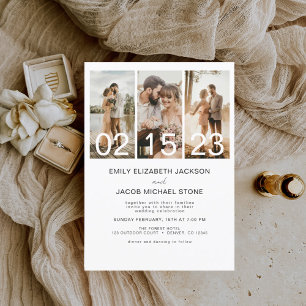 Budget Simple Minimalist Photo Elegant Wedding