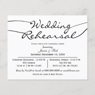 Budget Simple Modern Rehearsal Dinner Invitation