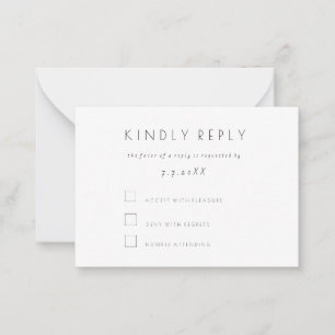 Budget Simple Modern RSVP Wedding Response Cards