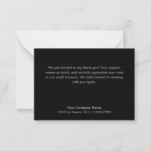 Budget   Simple Modern Small Business Thank You Card