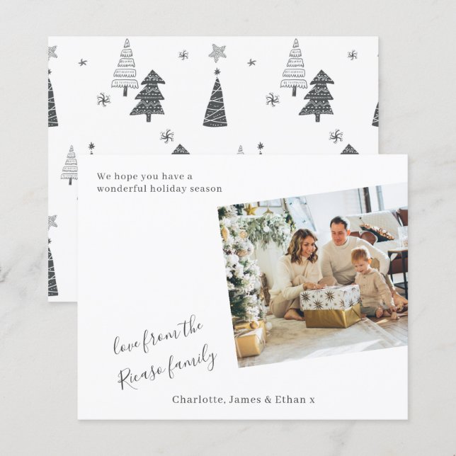 BUDGET Simple Personalised Photo Christmas Holiday (Front/Back)