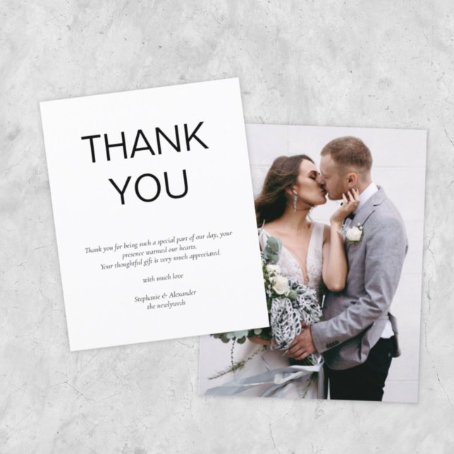 Budget Simple Photo Custom Thank You Card (Creator Uploaded)