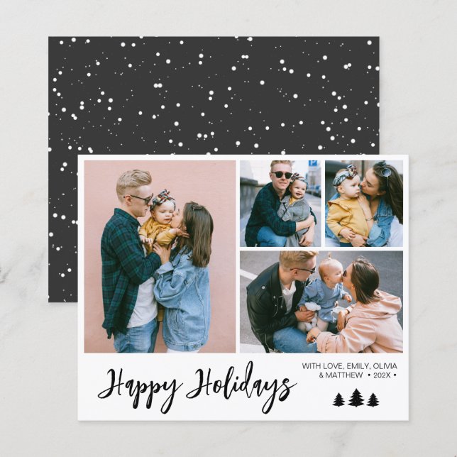Budget Simple Photo Snowy Christmas Holiday Paper  (Front/Back)