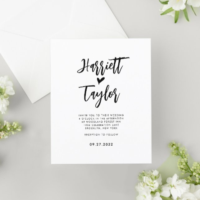 BUDGET Simple Romantic Lovely Heart Script Wedding (Creator Uploaded)