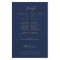 Budget simple script gold navy wedding program