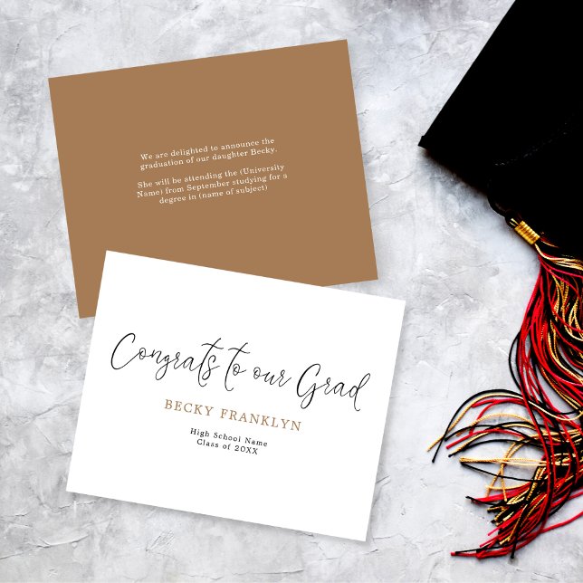  Budget Simple Script Graduation Annnouncement (Creator Uploaded)