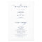 Budget simple script navy white wedding program