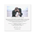Budget Simple Script Wedding Photo Thank you Card