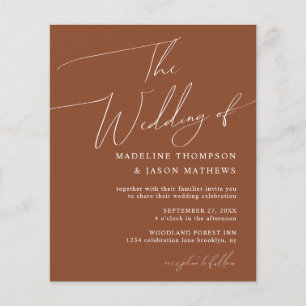 BUDGET Simple Terracotta Script The Wedding