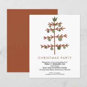 Budget Simple Tree Christmas Party Invite