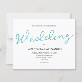 Budget Simple wedding invitation.