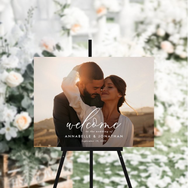 Budget simple wedding photo welcome eucalyptus poster (Creator Uploaded)