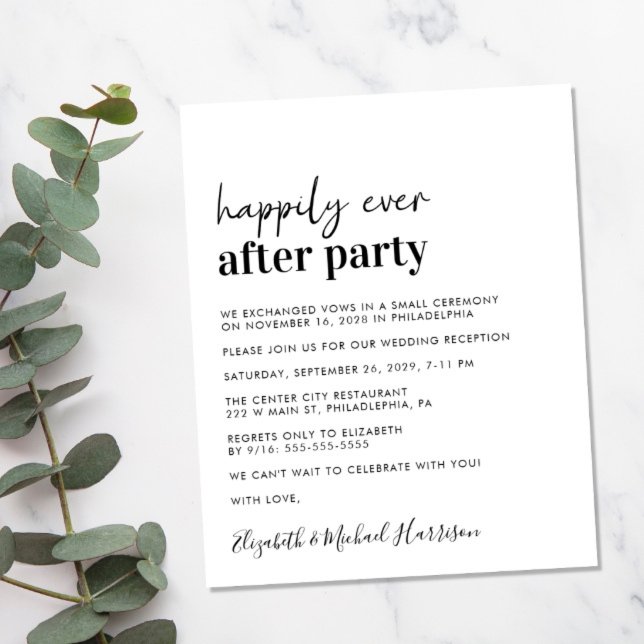 Budget Simple Wedding Reception Invitation (Creator Uploaded)