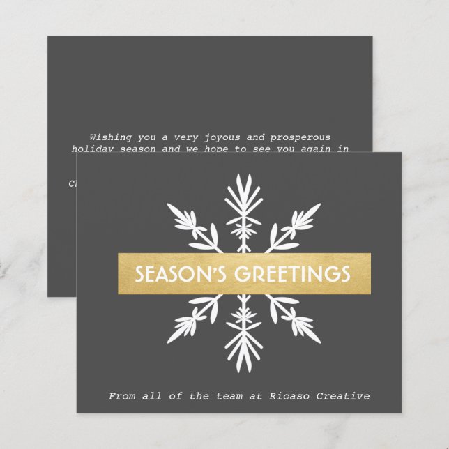 BUDGET Snow Corporate Christmas Holiday Season (Front/Back)