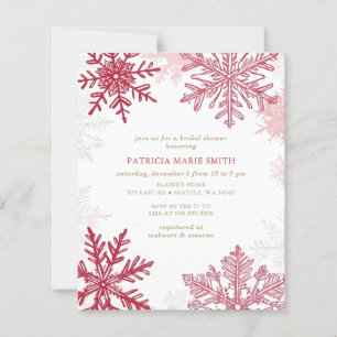 Budget Snowflakes Christmas Winter Bridal Shower