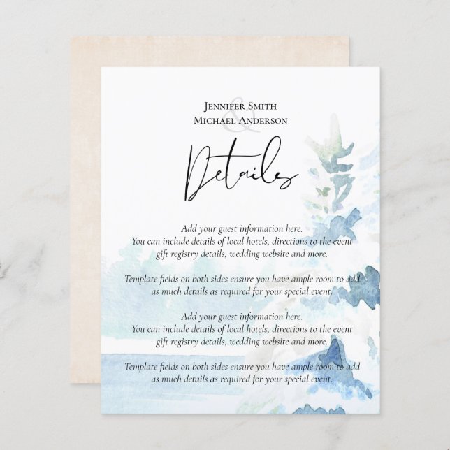 BUDGET Snowy Mountains Winter Lake Trees (Front/Back)