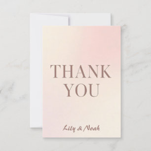 budget soft pastel wedding thank you  card