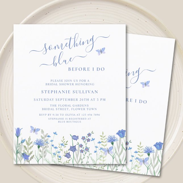 Budget Something Blue Bridal Shower Invitation (Creator Uploaded)