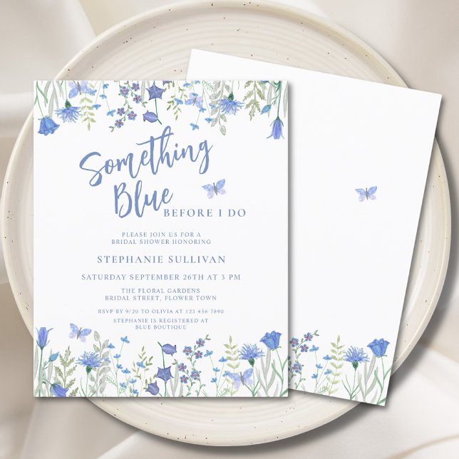 Budget Something Blue Bridal Shower Invitation (Creator Uploaded)