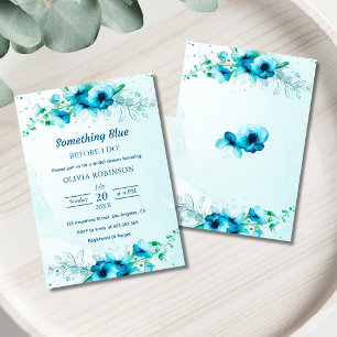 Budget Something Blue Bridal Shower Invitation  Flyer