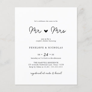 Budget Soon To Be Mr & Mrs Couple Bridal Shower