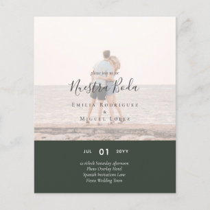 Budget SPANISH PHOTO BODA Engagement Save Date Inv Flyer