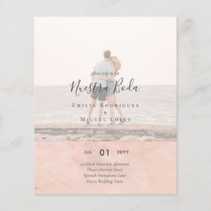 Budget SPANISH PHOTO BODA Engagement Save Date Inv Flyer