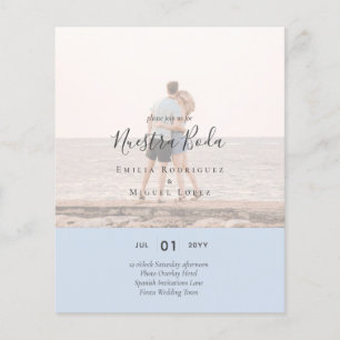 Budget SPANISH PHOTO BODA Engagement Save Date Inv Flyer