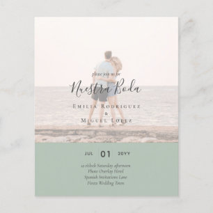 Budget SPANISH PHOTO BODA Engagement Save Date Inv Flyer