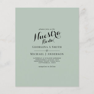 BUDGET Spanish Wedding Bilingual Boda Wedding Flyer