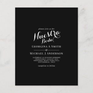 BUDGET Spanish Wedding Bilingual Boda Wedding Flyer